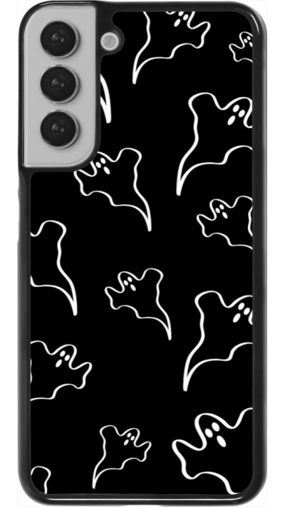 Samsung Galaxy S22+ Case Hülle - Halloween 2024 black and white ghosts