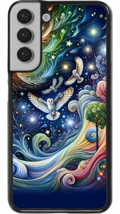 Samsung Galaxy S22+ Case Hülle - Fliegender Blumen-Eule