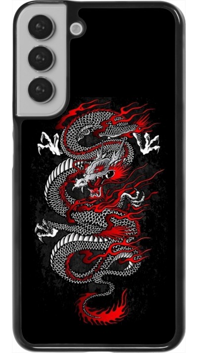 Samsung Galaxy S22+ Case Hülle - Japanese style Dragon Tattoo Red Black