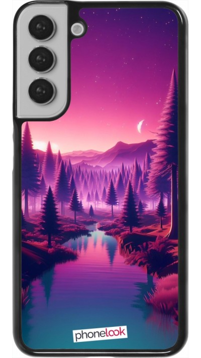 Samsung Galaxy S22+ Case Hülle - Lila-rosa Landschaft