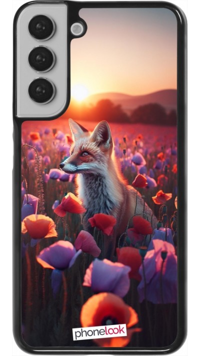 Samsung Galaxy S22+ Case Hülle - Purpurroter Fuchs bei Dammerung