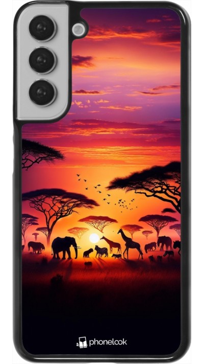 Samsung Galaxy S22+ Case Hülle - Safari Sonnenuntergang Wildtiere