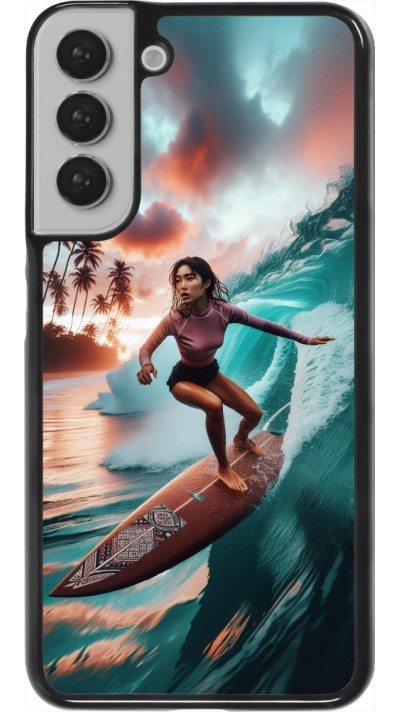 Samsung Galaxy S22+ Case Hülle - Surferin aus Bali