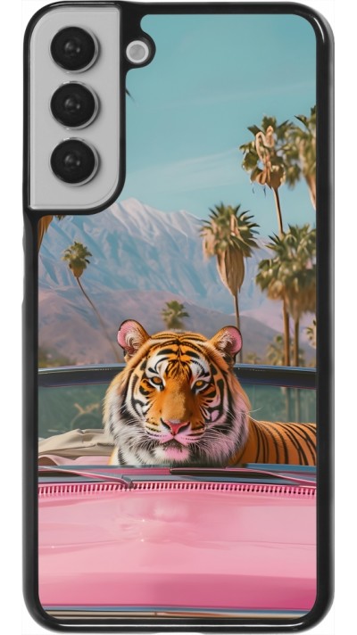 Coque Samsung Galaxy S22+ - Tigre voiture rose