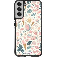 Samsung Galaxy S22+ Case Hülle - Silikon schwarz Sommer Pink Muster