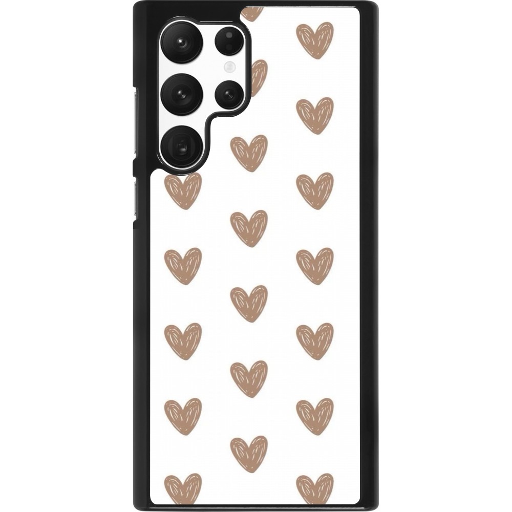 Samsung Galaxy S22 Ultra Case Hülle - Autumn 2024 brown hearts