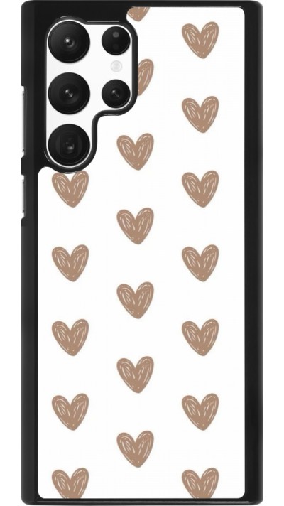 Samsung Galaxy S22 Ultra Case Hülle - Autumn 2024 brown hearts