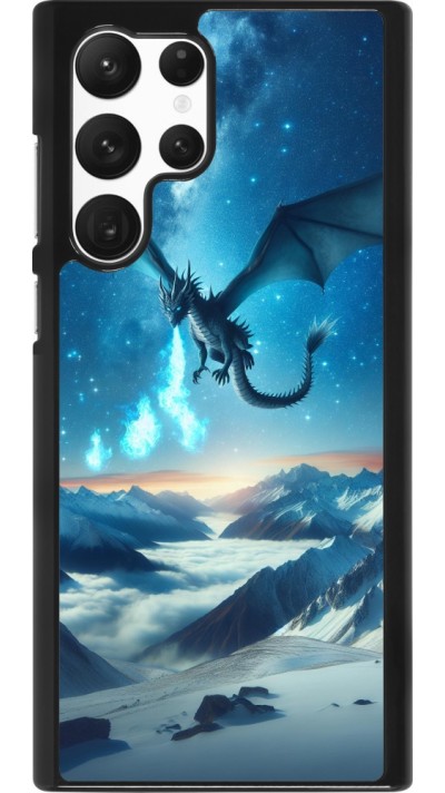 Samsung Galaxy S22 Ultra Case Hülle - Drache nächtliche Berg