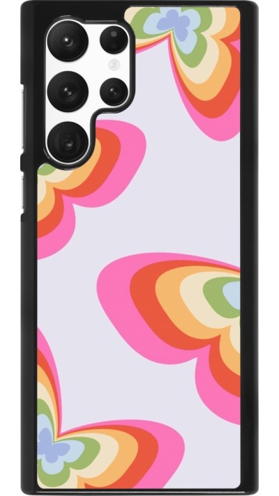 Samsung Galaxy S22 Ultra Case Hülle - Easter 2024 rainbow butterflies