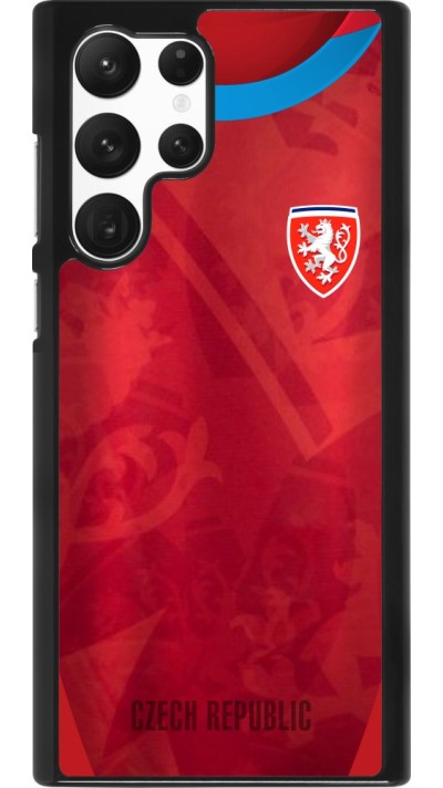Coque Samsung Galaxy S22 Ultra - Maillot de football République Tchèque personnalisable