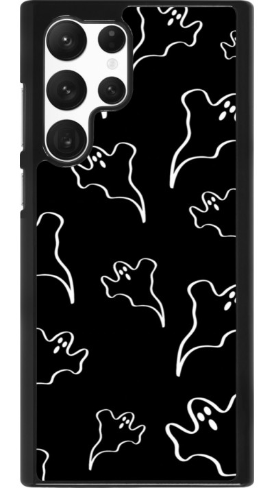 Samsung Galaxy S22 Ultra Case Hülle - Halloween 2024 black and white ghosts