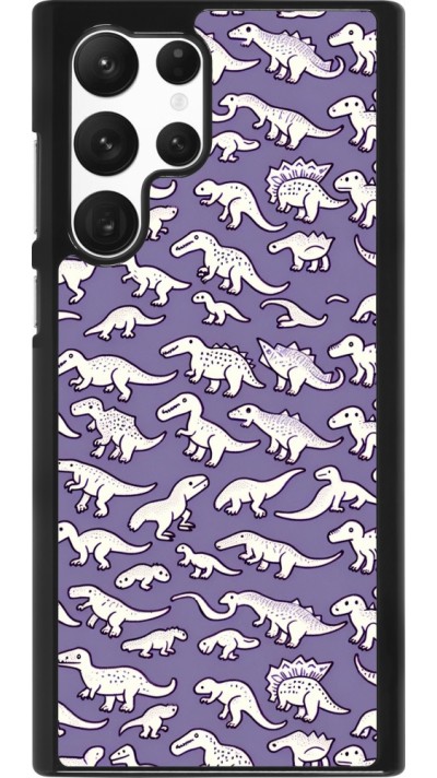 Samsung Galaxy S22 Ultra Case Hülle - Mini-Dino-Muster violett