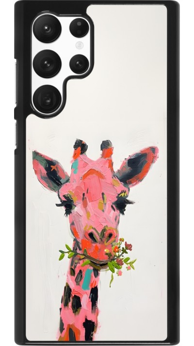 Samsung Galaxy S22 Ultra Case Hülle - Pink Girafe Paint