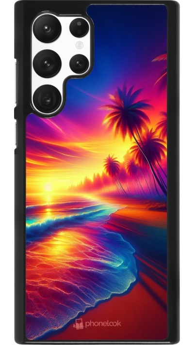 Samsung Galaxy S22 Ultra Case Hülle - Strand Sonnenuntergang auffällig