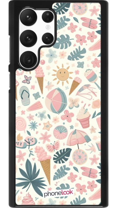 Samsung Galaxy S22 Ultra Case Hülle - Sommer Pink Muster