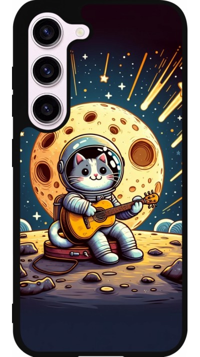 Samsung Galaxy S23 Case Hülle - Silikon schwarz AstroKatze RockMond