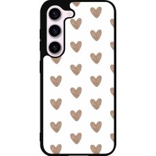 Samsung Galaxy S23 Case Hülle - Silikon schwarz Autumn 2024 brown hearts