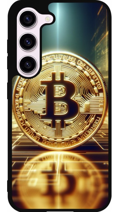 Samsung Galaxy S23 Case Hülle - Silikon schwarz Bitcoin Stehen