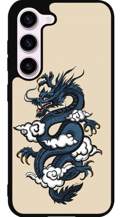 Samsung Galaxy S23 Case Hülle - Silikon schwarz Blue Dragon Tattoo