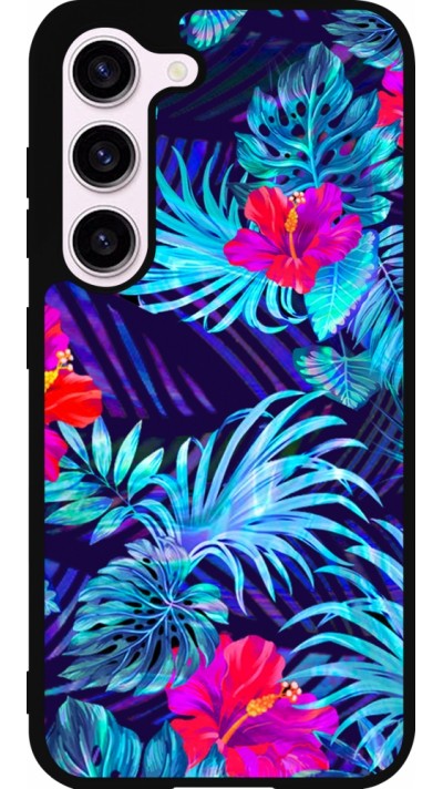 Samsung Galaxy S23 Case Hülle - Silikon schwarz Blue Forest