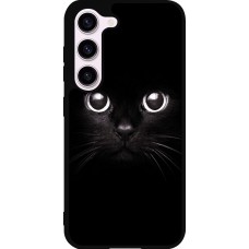 Samsung Galaxy S23 Case Hülle - Silikon schwarz Cat eyes