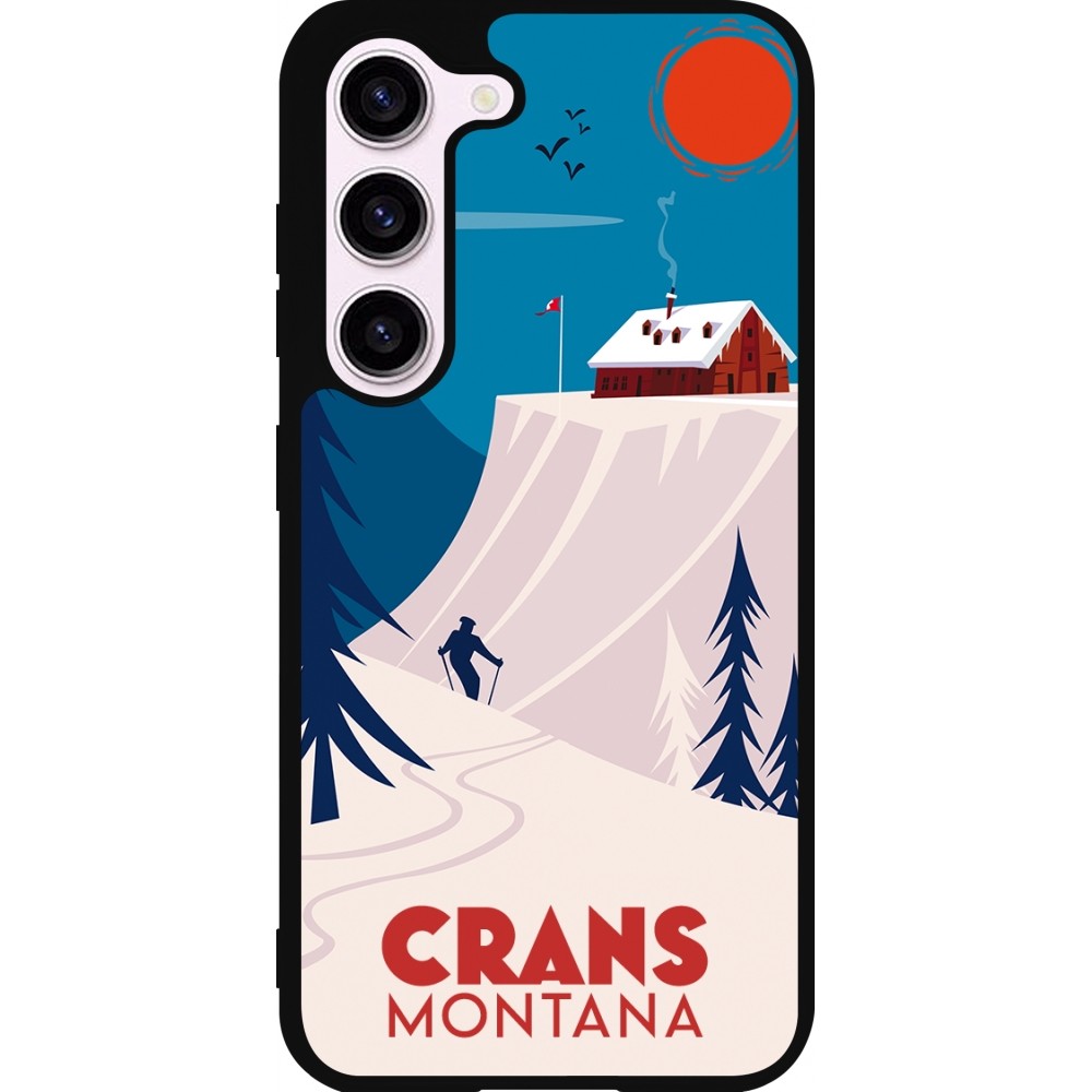 Samsung Galaxy S23 Case Hülle - Silikon schwarz Crans-Montana Cabane