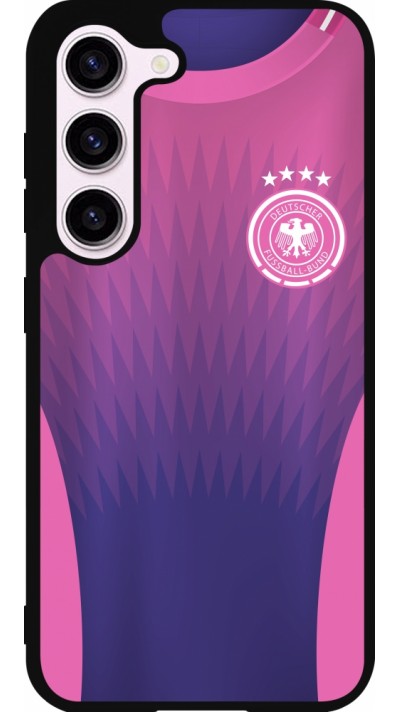 Samsung Galaxy S23 Case Hülle - Silikon schwarz Deutschland Away personalisierbares Fussballtrikot