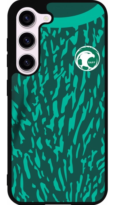 Samsung Galaxy S23 Case Hülle - Silikon schwarz Saudi-Arabien 2022 personalisierbares Fussballtrikot