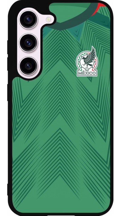 Samsung Galaxy S23 Case Hülle - Silikon schwarz Mexiko 2022 personalisierbares Fussballtrikot