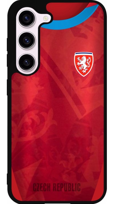 Samsung Galaxy S23 Case Hülle - Silikon schwarz Tschechische Republik personalisierbares Fussballtrikot