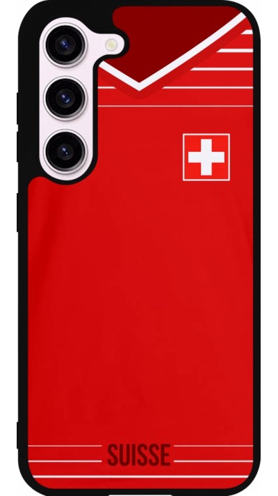 Samsung Galaxy S23 Case Hülle - Silikon schwarz Football shirt Switzerland 2022