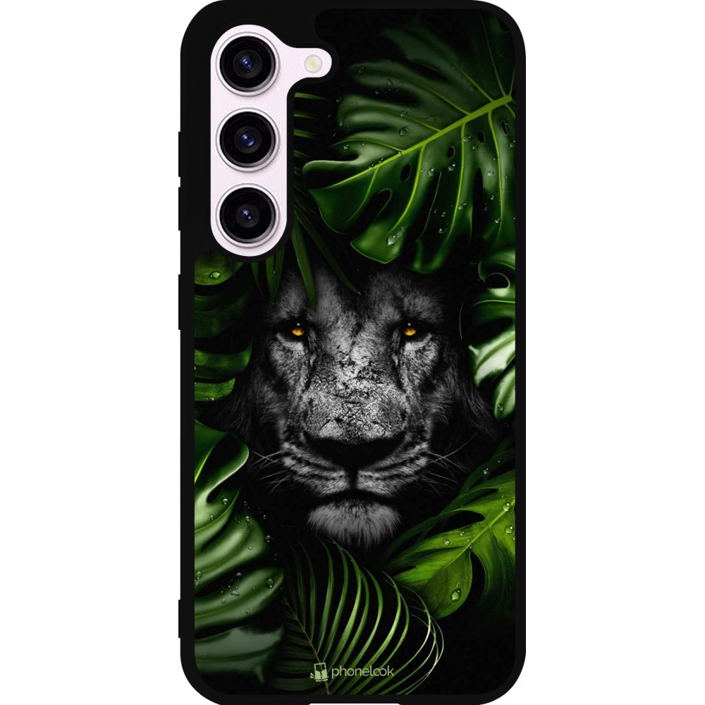 Samsung Galaxy S23 Case Hülle - Silikon schwarz Forest Lion