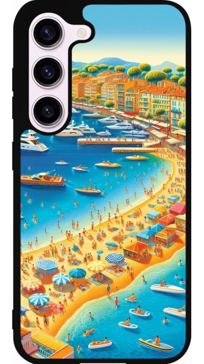 Samsung Galaxy S23 Case Hülle - Silikon schwarz French Riviera People