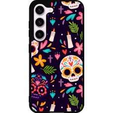 Samsung Galaxy S23 Case Hülle - Silikon schwarz Halloween 2023 mexican style