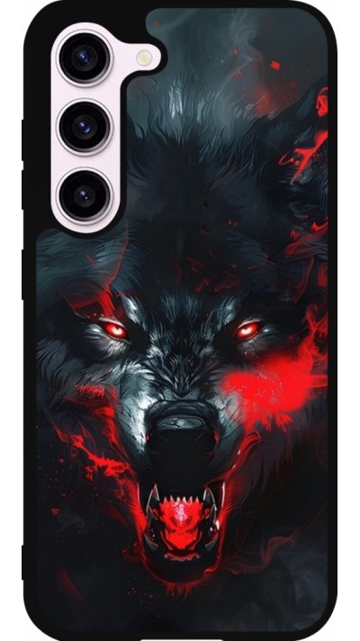 Samsung Galaxy S23 Case Hülle - Silikon schwarz Halloween 2024 mad werewolf