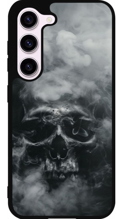 Samsung Galaxy S23 Case Hülle - Silikon schwarz Halloween 2024 smoky skull