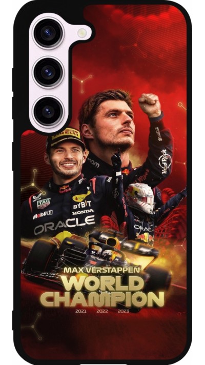 Samsung Galaxy S23 Case Hülle - Silikon schwarz Max Verstappen Champion 2023