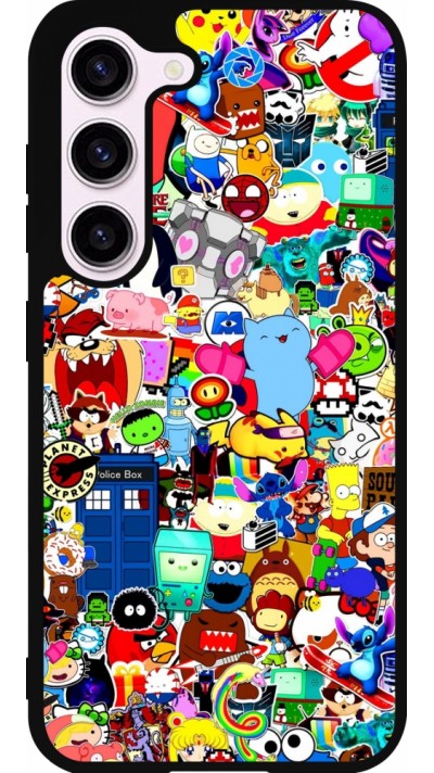 Samsung Galaxy S23 Case Hülle - Silikon schwarz Mixed cartoons