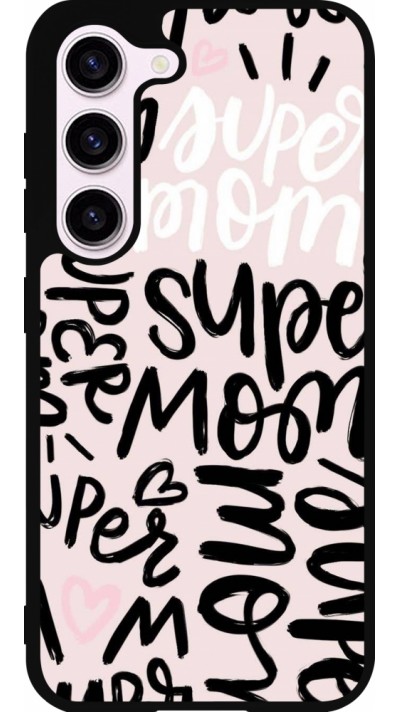 Samsung Galaxy S23 Case Hülle - Silikon schwarz Mom 2024 Super mom