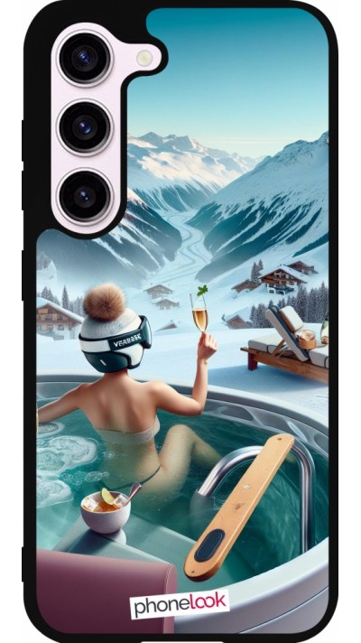 Samsung Galaxy S23 Case Hülle - Silikon schwarz Berg Glamour Whirlpool