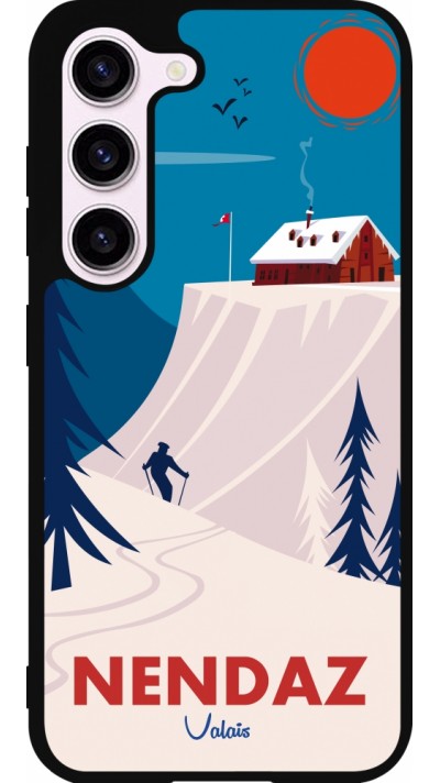 Samsung Galaxy S23 Case Hülle - Silikon schwarz Nendaz Cabane Ski