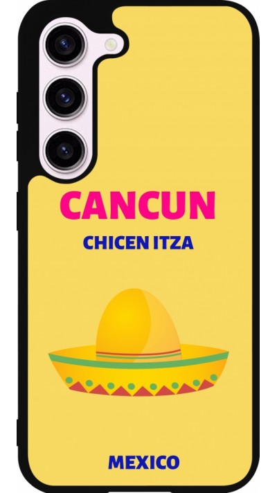 Samsung Galaxy S23 Case Hülle - Silikon schwarz Pop Summer Destination Cancun