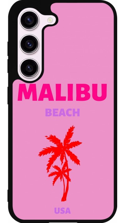 Samsung Galaxy S23 Case Hülle - Silikon schwarz Pop Summer Destination Malibu