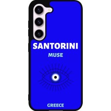 Samsung Galaxy S23 Case Hülle - Silikon schwarz Pop Summer Destination Santorini