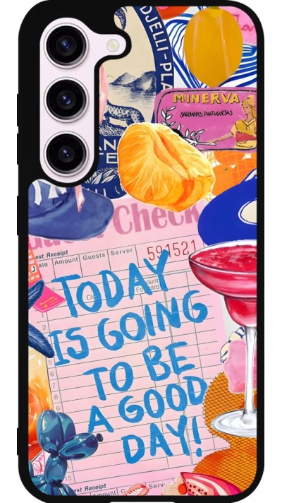 Samsung Galaxy S23 Case Hülle - Silikon schwarz Preppy Today is Going to be a good day