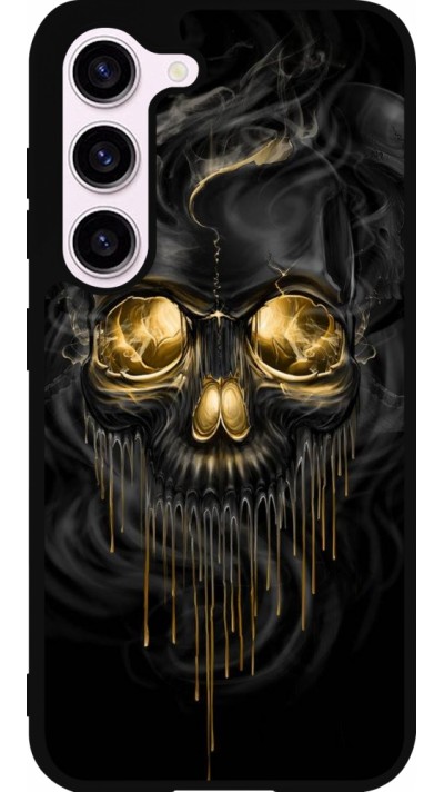 Samsung Galaxy S23 Case Hülle - Silikon schwarz Skull 02