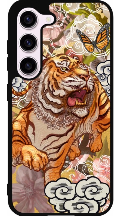 Samsung Galaxy S23 Case Hülle - Silikon schwarz Spring 23 japanese tiger