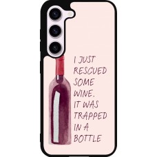 Samsung Galaxy S23 Case Hülle - Silikon schwarz I just rescued some wine