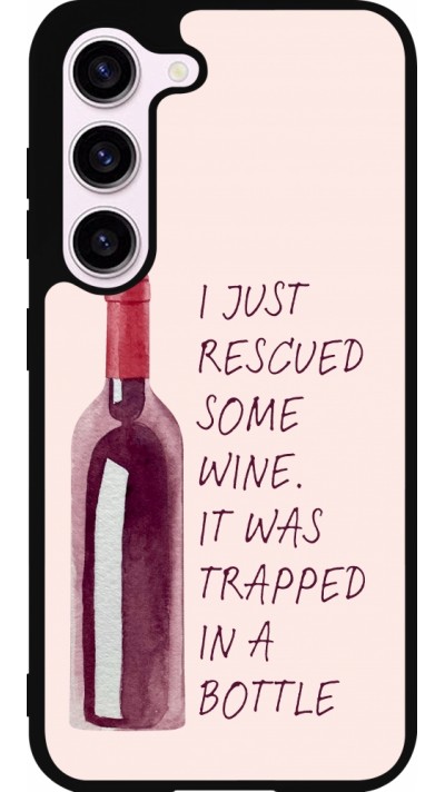 Samsung Galaxy S23 Case Hülle - Silikon schwarz I just rescued some wine