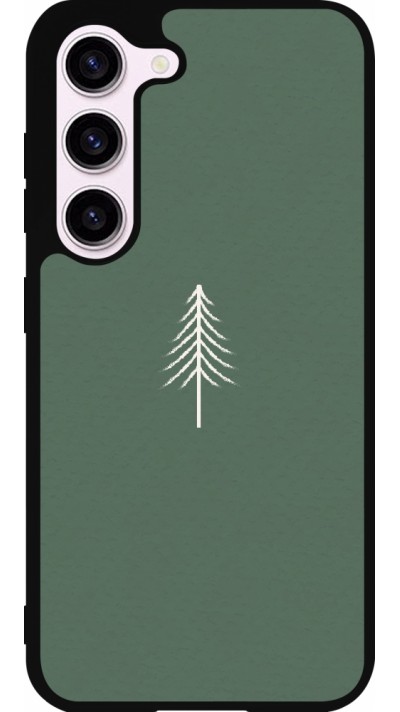 Samsung Galaxy S23 Case Hülle - Silikon schwarz Christmas 22 minimalist tree